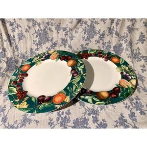 Pair of Mikasa Passion Fruit Dinner Plates 10.75"